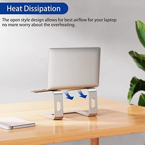 BESIGN LS03 Aluminum Laptop Stand, Ergonomic Detachable Computer Stand, Notebook Riser, Laptop Mount Compatible with Air, Pro, Dell, HP, Lenovo More 10-15.6" Laptops, Silver — view 5