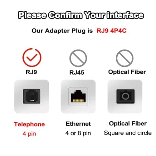 Telephone Cord, 4Feet Uncoiled Phone Cord Works with All Corded Landline Phones,Handset Cord, Universally Compatible,for Use in Home or Office, Telephone Accessory, Black, 2 Pack — view 3