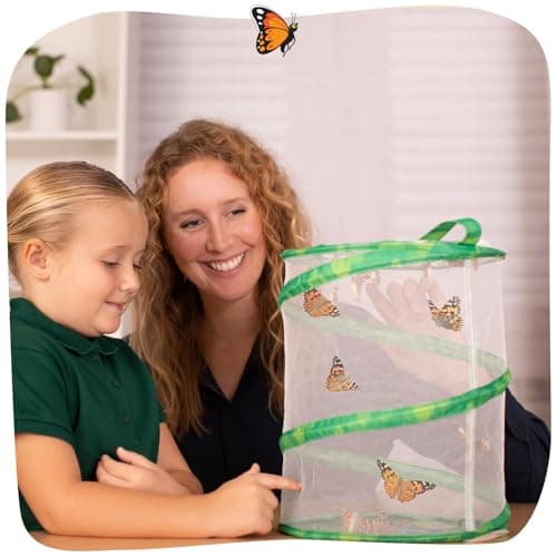 Insect Lore Raise and Release Butterfly Garden Kit – Caterpillar Habitat with redeemable Voucher – STEM-accredited Butterfly Growing Kit for Kids, Classrooms, and Homeschool Learning — view 7
