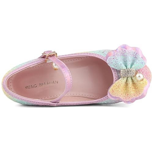 EDOSIR Girls Princess Sparkle Shoes Fancy Heels Girls Party Shoes Dress Heel for Girls Play Shoes,12 Little Kid — view 5