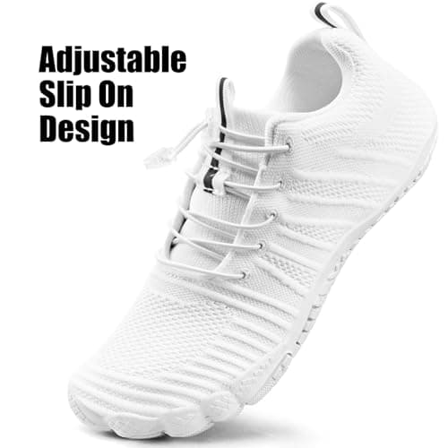WateLves Water Shoes Men Women Barefoot Beach Aqua Socks Wide Swim Outdoor Walking Breathable Anti Slip Pool Shoes for Hiking Kayaking Diving Surfing (A-White, 41) — view 3