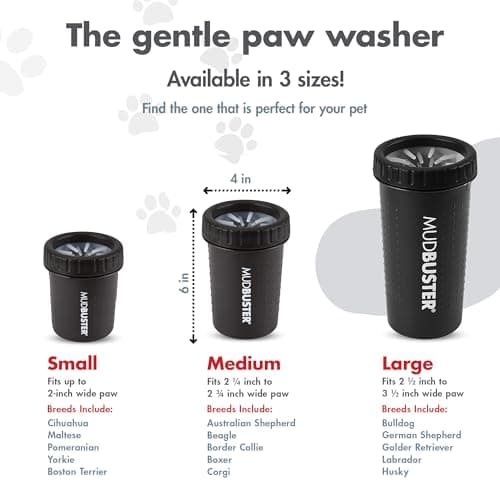 Dexas Medium Dog Paw Cleaner, Matte Black - Premium Quality Pet Supplies and Dog Accessories - Easy to Use and Clean MudBuster for Dogs - Patented Product - BPA Free — view 2
