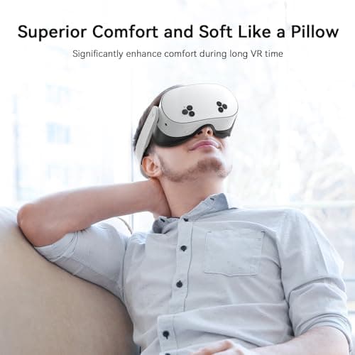 AMVR Facial Interface Face Pad Cover Compatible with Meta/Oculus Quest 3S Accessories, Comfort PU and Ice Silk Cotton Cushion,Not Fit Q3 (Larger) — view 3