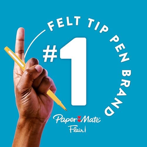 Paper Mate Flair Felt Tip Pens, Medium Point (0.7mm), 12 Count - For Arts & Crafts, Note-Taking, Journaling, School Supplies for Teachers & Students — view 4