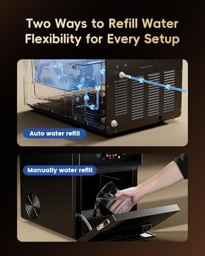 ecozy 2" Clear Ice Ball Maker Countertop with CrystalFlux Technology, 4 pcs in 40 Mins, 144 pcs/Day, Sphere Ice Maker with Automatic Water Supply, Self-Cleaning, Enhanced Insulation for Whiskey Bar — view 5