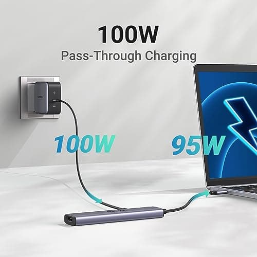 UGREEN USB C Hub 5 in 1 Multiport USB Adapter 4K HDMI, 100W Power Delivery, 3 USB-A Data Ports, USB C Dongle for MacBook Pro/Air M5/M4/M3/M2/M1, iPad Pro, iMac, iPhone 16 Pro/Pro Max, XPS, Thinkpad — view 2