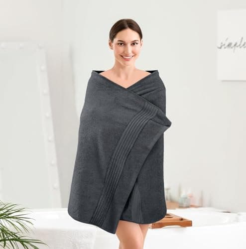 Utopia Towels Premium 100% Combed Ring Spun Cotton Bath Towels, Ultra Soft and Highly Absorbent, 27 by 54 inches, Large Bath Towels, 4 Pack, Grey — view 3
