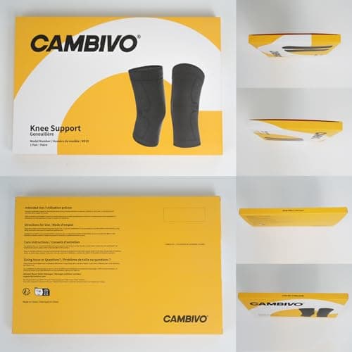 CAMBIVO 2 Pack Knee Brace, Knee Compression Sleeve Anti-Slip — view 7