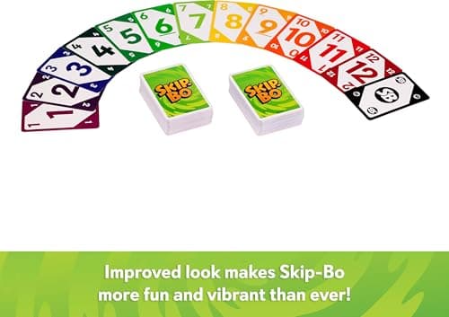​Mattel Games Skip-Bo Card Game for Kid, Adult & Family Nights, Color Blind Accessible Deck for 2 to 6 Players Ages 7+ — view 4