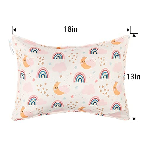 ALVABABY Toddler Pillowcases Stretchy Soft Kids Pillow Cover 2 Pack Fit 13"x 18" or 12"x16" Envelope for Girl Boy Travel — view 4