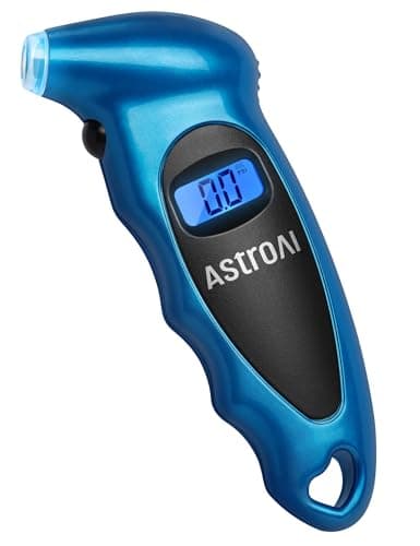 AstroAI Digital Tire Pressure Gauge 0-150PSI Calibrated to ANSI B40.7 +/-1PSI, Accurate in 0.1 Increments, Tire Repair Tools 4 Pressure Measurements for Car Truck with Backlight LCD, Blue