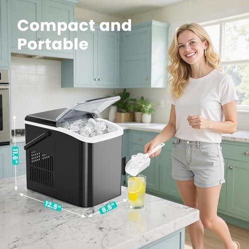 OLIXIS Ice Maker Machine with Handle,26lbs in 24 Hours, Portable Ice Maker — view 5
