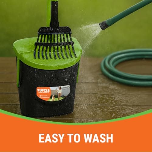 Pupzle Dog Pooper Scooper with Bag Attachment, 40" Long Handle Pooper Scooper for Large Dogs Heavy Duty, Metal Dog Poop Scoop for Yard, Large Capacity Bin and Rake with 100 Refill Bags for Dogs — view 6