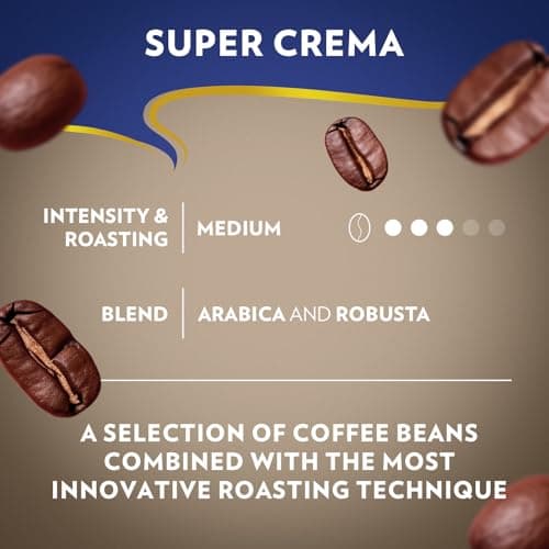 Lavazza Super Crema Whole Bean Coffee, Medium Espresso Roast, Arabica and Robusta Blend, 2.2 lb Bag, Package May Vary (Pack of 1) — view 7