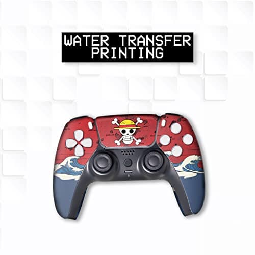 One Peice Custom PS-5 Controller Wireless compatible with Play-Station 5 Console by BCB Controllers | Proudly Customized in USA with Permanent HYDRO-DIP Printing (NOT JUST A SKIN) — view 2