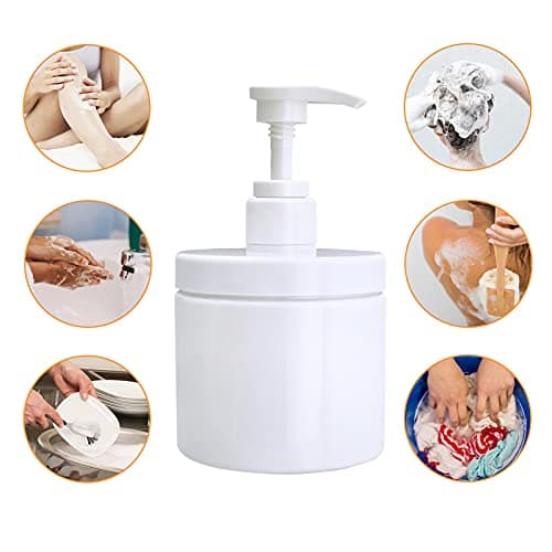 Cosywell 2PCS 500ml Pump Bottle Dispenser White Plastic Pump Bottles — view 5