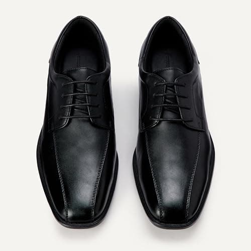 Amazon Essentials Men's Twin Seam Square Toe Derby Dress Shoes, Black, 11.5 — view 4