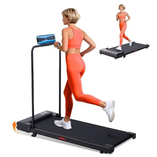 Walking Treadmill with Handle Bar, Small Treadmill for Home Exercising