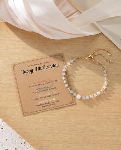 HGDEER 11 Year Old Girl Gifts, 11th Birthday Bracelet for Girls Trendy 2026 — view 4
