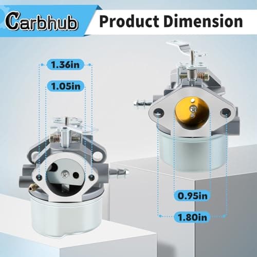 Carbhub 640052 Carburetor for Tecumseh HMSK80 HMSK90 HMSK100 LH318SA LH358SA Snow Blower Thrower 8HP 9HP 10HP Engine Tecumseh 640054 640349 Carburetor with Primer Bulb - 640052 Carburetor — view 4