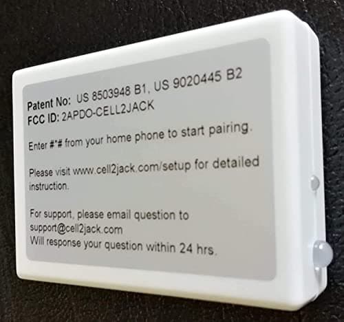 CELL2JACK - Cellphone to Home Phone Adapter, Make and Receive Cell Phone Call on Your landline Phone Free - Cell Phone to Landline Dock - Cell to Landline Converter — view 3