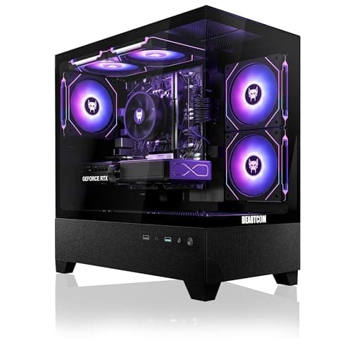 BEASTCOM Q5 Pro Gaming PC | AMD Ryzen 7 8700F 6X 5GHz 16 Threads | RTX 5060 8GB | 16GB RAM | 1TB NVMe SSD | WiFi 5 | Windows 11 Pro — view 7