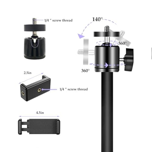 Urciwos Webcam Stand, 12.6 Inch Web Cam Stand for Desk, Adjustable Webcam Mount Camera Stand for Logitech Webcam C922 C930e C920S C920 C615 C960 C920x BRIO 4K NexiGo N60, Phones, Cameras — view 2