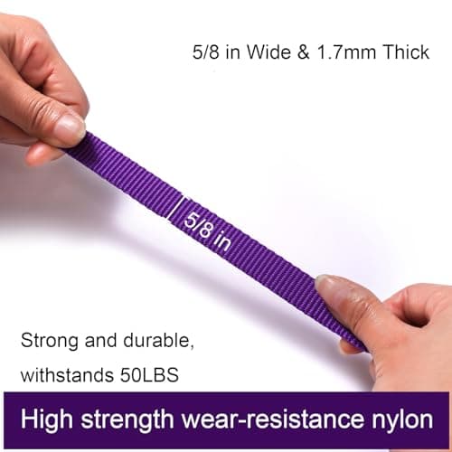 Siumouhoi 6 FT Puppy Leashes, Strong Traditional Style Leash with Easy to Use Collar Hook,Dog Lead Great for Small and Medium and Large Dog (Purple, 5/8 in x 6 ft) — view 3