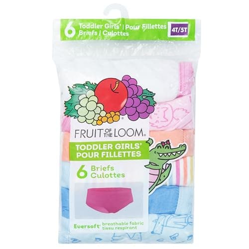 Fruit of the Loom girls Briefs, 6 Pack - Toddler Assortment, 2-3T US — view 4