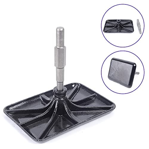 Compactor Plate Tool, Tamping Rammer Plate with High Hardness Lightweight Thickened Chassis Removable Design and Hexagonal Joint Protable Manganese Steel Hammer Bits Tamper Plates for Architectural — view 4