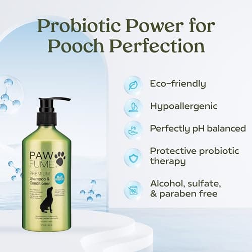 PAWFUME Dog Shampoo and Conditioner, Blue Ribbon, 2-Pack – Nourish & Detangle for a Silky Soft Coat – Probiotic, Deep-Cleaning, pH-Balanced Formula – Puppy Shampoo and Conditioner for All Breeds — view 2