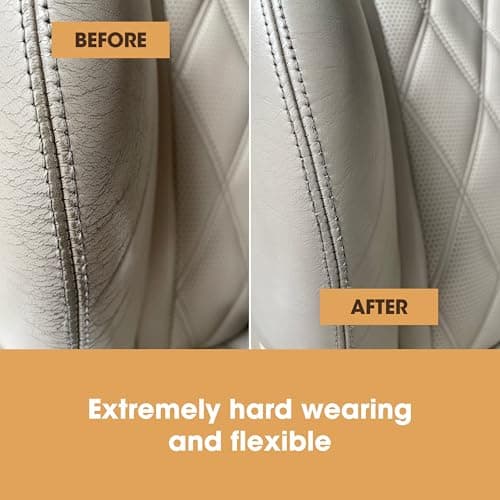Furniture Clinic Leather Repair Paint | 2-in-1 Seal and Color | Use on Scratches, Tears, and Holes in Car Seats, Furniture | Quick and Easy Leather Repair Kit for Furniture (Cream, 50ml / 1.7oz) — view 4