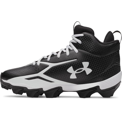 Under Armour Men's Spotlight Hammer Football Cleats, (001) Black/White/White, 9, US — view 5