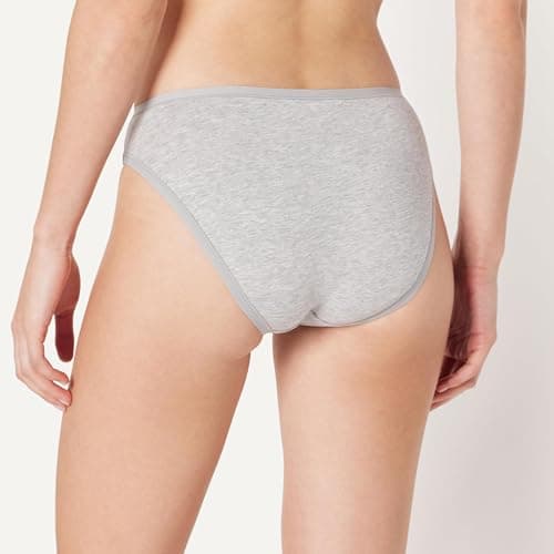 Amazon Essentials Women's Cotton Spandex High Leg Brief Underwear, Breathable, Pack of 6, Medium Grey Heather, Small — view 2