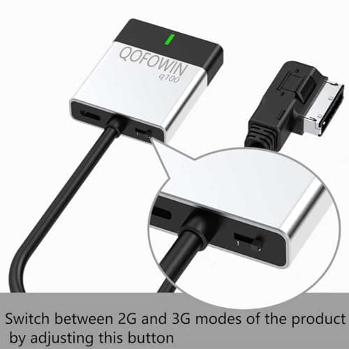 QOFOWIN High Definition Car Bluetooth Audio Music Adapter, Wireless Audio Adapter, Compatible with Audi 3G AMI, 2G AMI, Mercedes Media, Mercedes Music Interface and Volkswagen Music — view 3