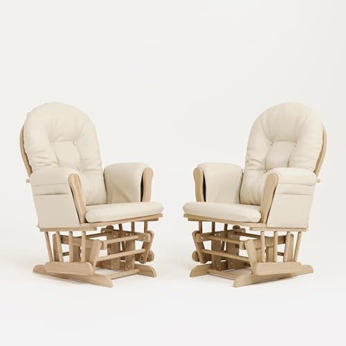 Storkcraft Premium Hoop Glider & Ottoman (Natural/Beige) — GREENGUARD Gold Certified Nursery Glider, Solid Wood Craftsmanship, Smooth-Gliding Nursery Chair and Ottoman, Award-Winning — view 13