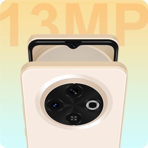 Zolykool A3 4G Unlocked Android Phones 6.6” HD+ Display Android 12 Smart Phone Octa-Core 6(3+3)+16GB/256 TF Dual SIM Unlocked Cell Phone 13MP Smartphones Unlocked Face ID Cheap (Gold) — view 7
