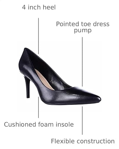 Calvin Klein Gayle Pump Black Leather 1 6.5 M