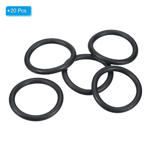 PATIKIL Nitrile Rubber O-Rings 45mm OD 35mm ID 5mm Width, 20 Pcs Metric Sealing Gasket for Faucet Plumbing Automotive Repair, Black — view 2