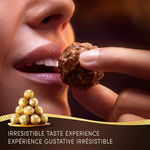 FERRERO ROCHER Fine Hazelnut Milk Chocolate - 3 Individually Wrapped Chocolates Per Pack - 12 Packs - 450 g — view 5