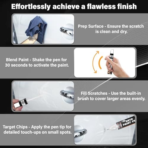Touch Up Paint for Cars, 3-Pack - White Car Scratch Repair Pen, Color Accurate Automotive Touch Up Paint, Long-Lasting Scratch Resistance, Fast-Drying & User-Friendly, Safe & Water-Resistant for Automotive & Household Touch-Ups — view 5
