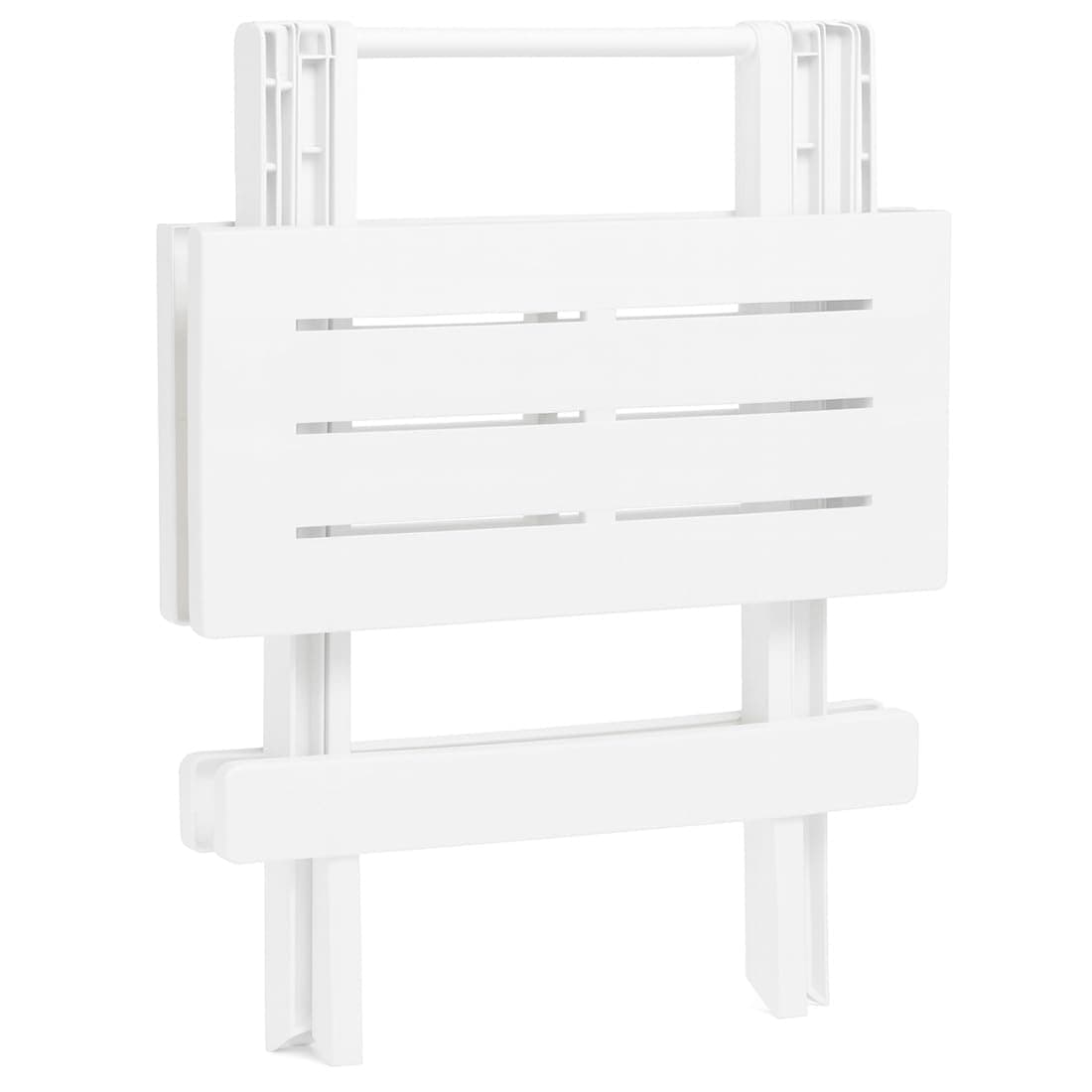 Acomoda Textil Mesa Plegable de Exterior 44x44x50 cm en Resina para Jardin Terraza. Mesa Auxiliar Cuadrada Ligera Resistente Facil de Guardar para Piscina o Comedor Exterior. — view 4