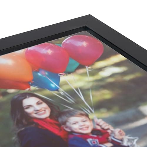 ArtToFrames 26x34 Inch Black Picture Frame, This 1.25 Inch Custom MDF Poster Frame is Black, Great for Your Art or Photos - Comes with Economy Acrylic — view 2