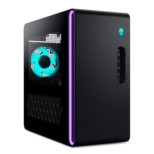 Alienware Aurora Gaming Desktop ACT1250 - Intel Core Ultra 9 285 Processor, Liquid Cooled, NVIDIA GeForce RTX 5080, 32GB DDR5 RAM, 1TB SSD, 1000W Platinum Rated PSU, Windows 11 Home - Clear Panel — view 3