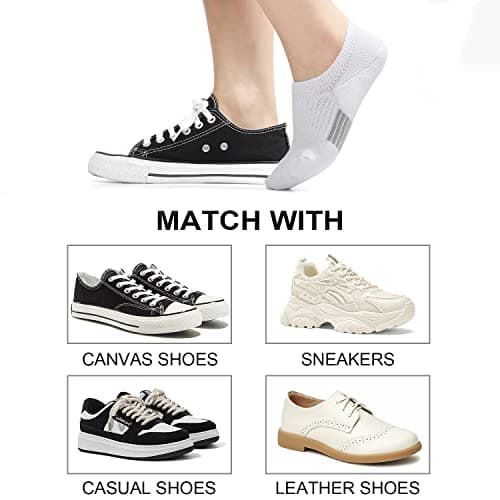 Toes Home No Show Socks Womens Cushioned Low Cut Athletic Hidden Liner Socks for Sneakers Footies Ankle Sports Invisible Running Socks 6 Pairs Size 6-9 — view 5