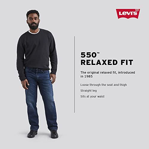Levi's Men's 550 Relaxed Fit Jeans (Also Available in Big & Tall), Light Stonewash, 34W x 34L — view 2