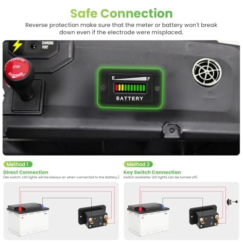 48 Volt Battery Meter, LED Golf Cart Battery Gauge with State of Charge Indicator, Compatible with Club Car, EZGO, Yamaha & Star EV Carts — view 5