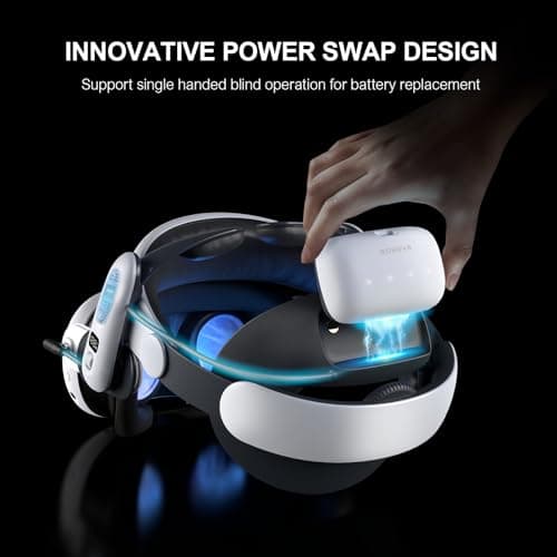 BOBOVR S3 Pro Battery Strap Accessories,Head air Conditioning and 10000mah hot-swappable Battery Pack,Compatible with Meta Quest 3 — view 2