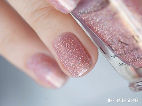 ILNP Ballet Slipper - Soft Pink Holographic Nail Polish, Ballet Pink Shimmer Polish, Vegan, Non-Toxic, Cruelty Free — view 2