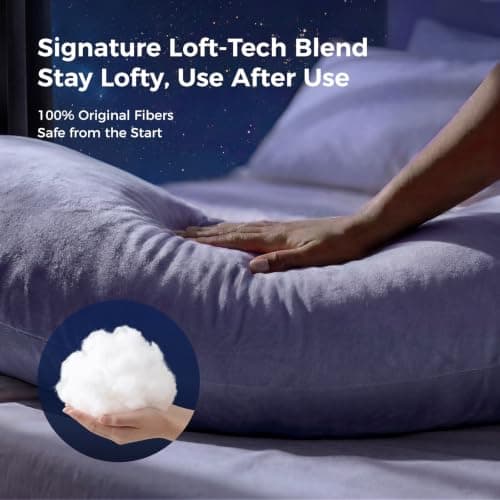 Momcozy Pregnancy Pillows for Sleeping, U Shaped Full Body Maternity Pillow with Removable Cover - Support for Back, Legs, Belly, HIPS for Pregnant Women, 57 Inch Pregnancy Pillow for Women, Grey — view 4